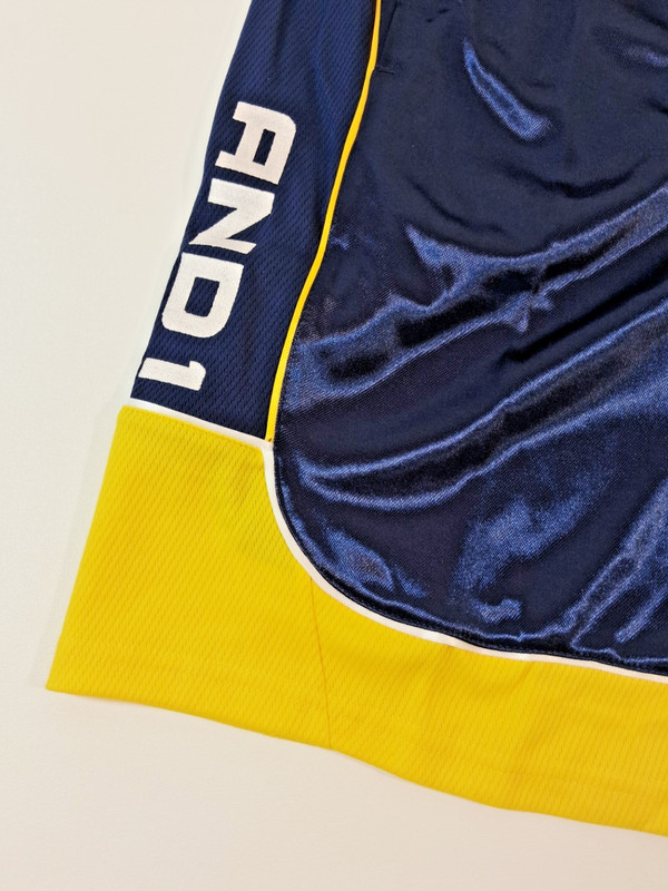 And1 Mens Athletic Shorts Basketball Gym Navy Blue Yellow M L XL 2XL 3XL SIZES gallery