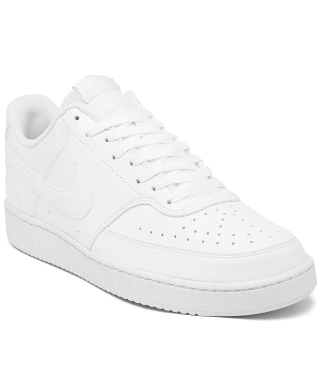 NEW Nike MEN’S Size 9 Court Vision Next Nature Low Triple White