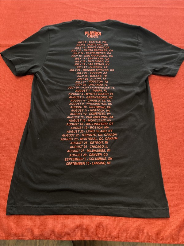 🔥New 100% Authentic 2017 PLAYBOI CARTI SELF TITLED ERA Tour Official T-shirt SM gallery