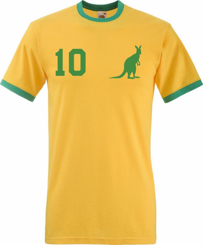 Youth Designz Men’s T-Shirt Australia with DESIRED NAME + NUMBER Jersey World Cup Fun