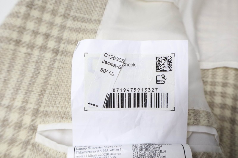 SUITSUPPLY Havana Patch Hl Blazer Mens UK 40 Beige Pure Wool Single Breasted gallery