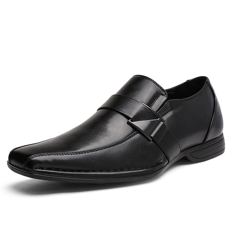 Men’s Square Toe Loafers Classic Slip On Formal Business Dress Shoes