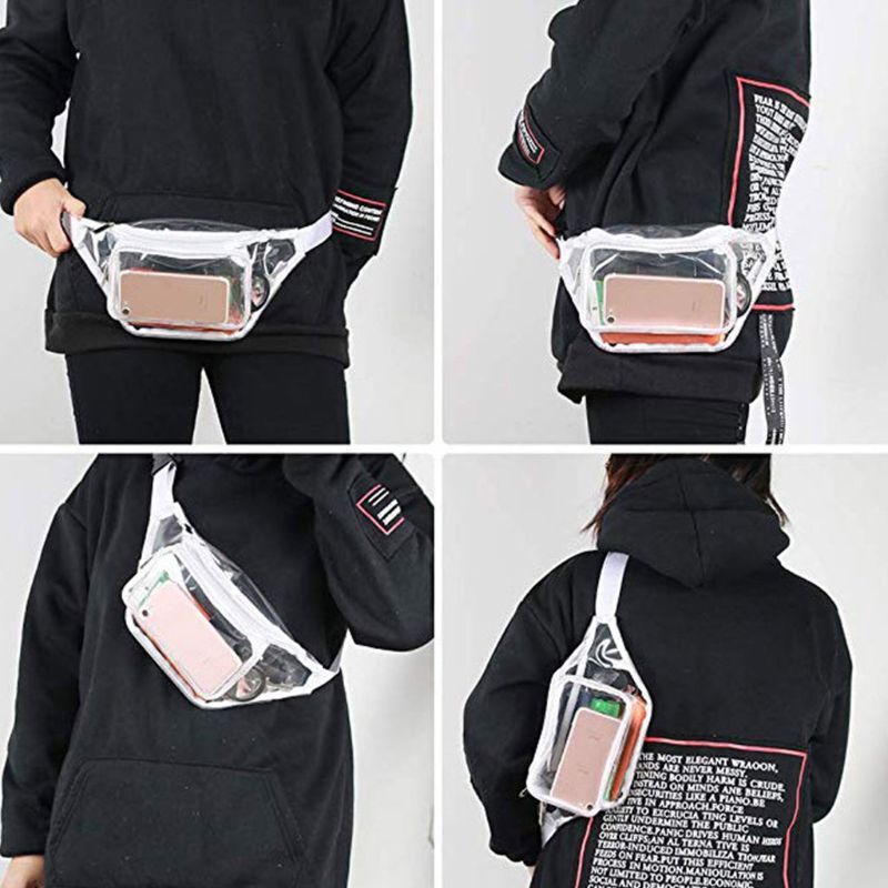 Women Transparent Waist Fanny Pack Belt Bag Travel Hip Bum Small Purse Chest Pho gallery