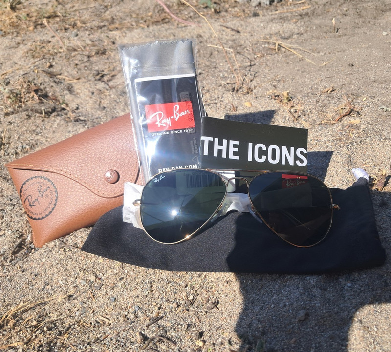Ray-Ban Aviator Large Metal Gold Frame Green G-15 Sunglasses 0RB3025