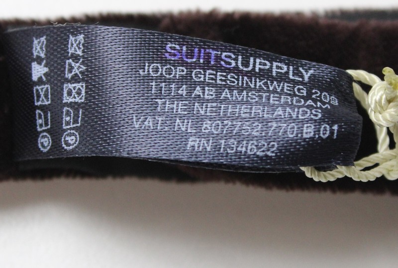 SUITSUPPLY Bow Tie Mens One Size Velvet Adjustable Tied Classic Brown gallery