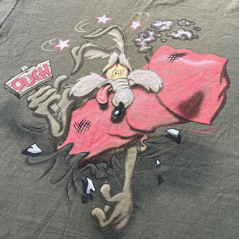 Vintage 1997 Looney Tunes Road Runner Wile E Coyote Double Sided USA Tee M gallery