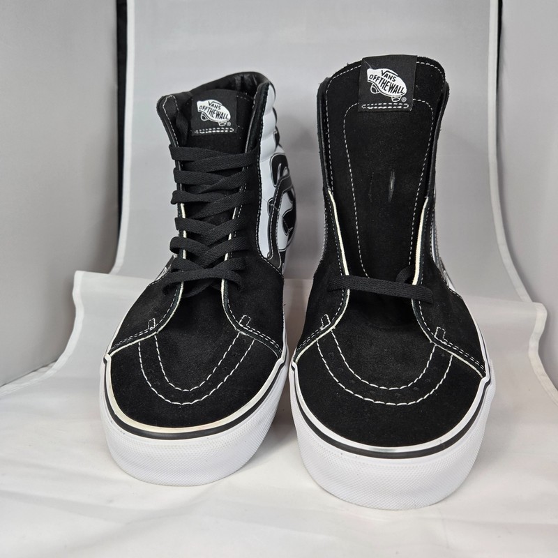 NEW Vans Shoes Sk8-Hi Flame Black/White Men's 13.0 gallery