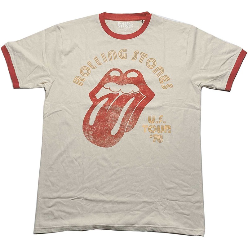 Rolling Stones – US Tour ’78 – Natural Ringer t-shirt