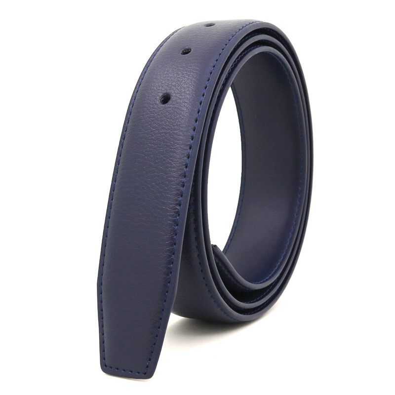 33mm Width Real Genuine Leather No Buckle Replacement Belt Men Strap Waistband gallery