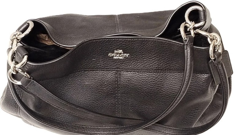 Coach Large Black Leather Bag gallery