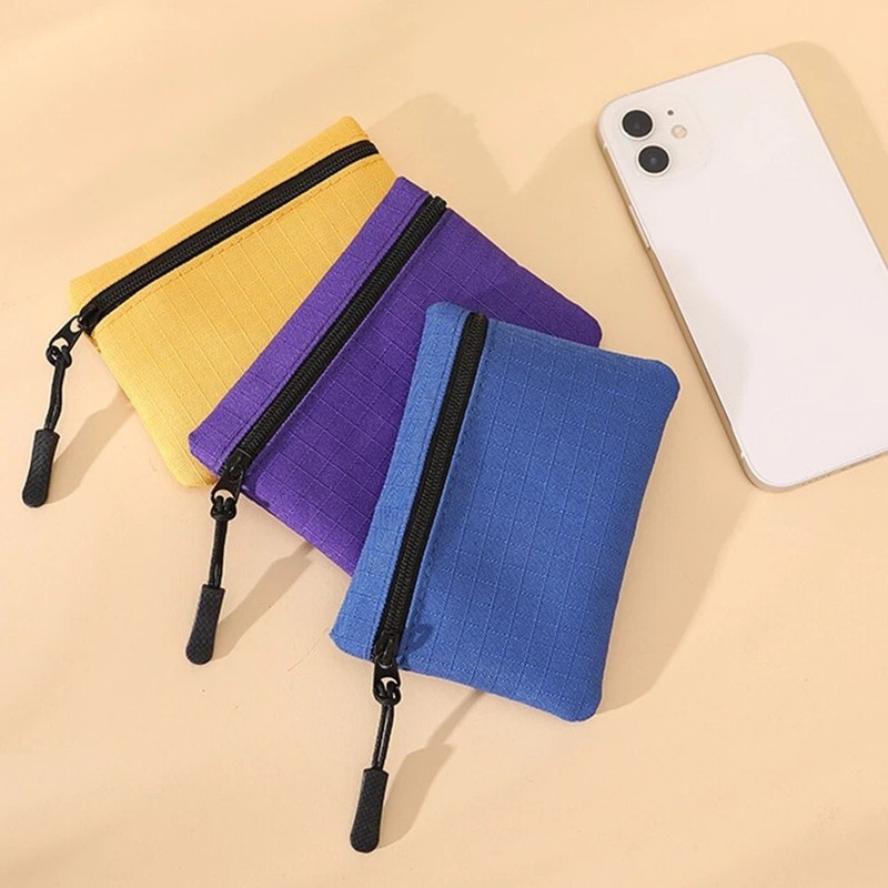 Canvas Mini Coin Purse Zipper Wallet Key Pouch Small Money Bag Unisex gallery