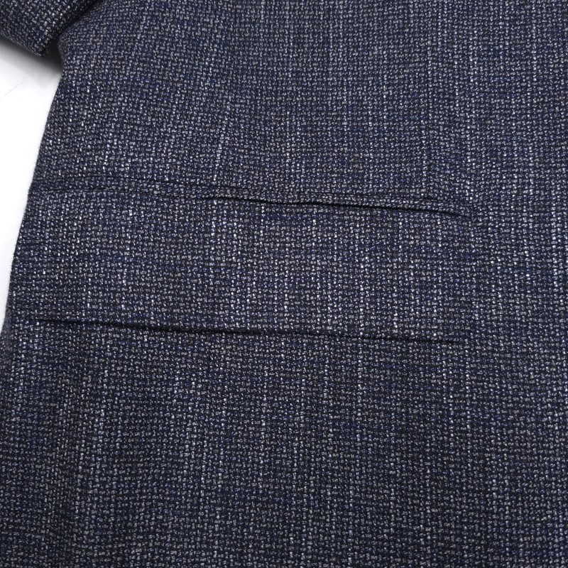 Jack Victor Midland Textured Sport Coat Mens 42S Blue Charcoal Blazer Jacket gallery