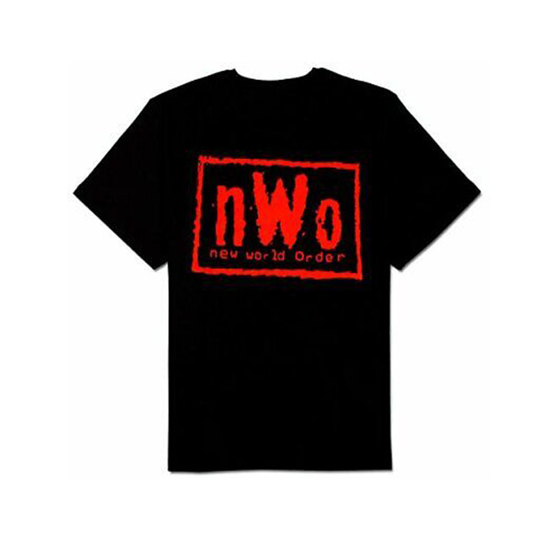 Adult Men's New World Order nWo Logo WCW Wrestling Wolfpac Black T-shirt Tee gallery
