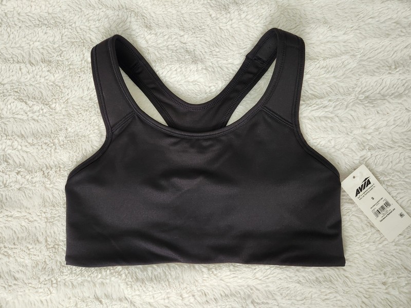 Avia Racerback Sports Bra Womens Size S Small Black Padded Athletic Gym NWT