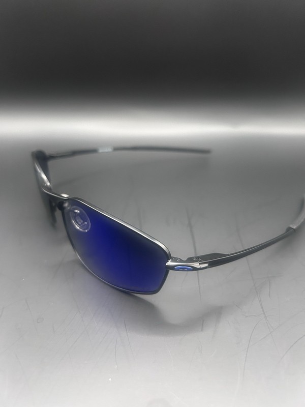 New Oakley WHISKER 4141-0160 Sunglasses Satin Carbon w/ Prizm Blue iridium gallery