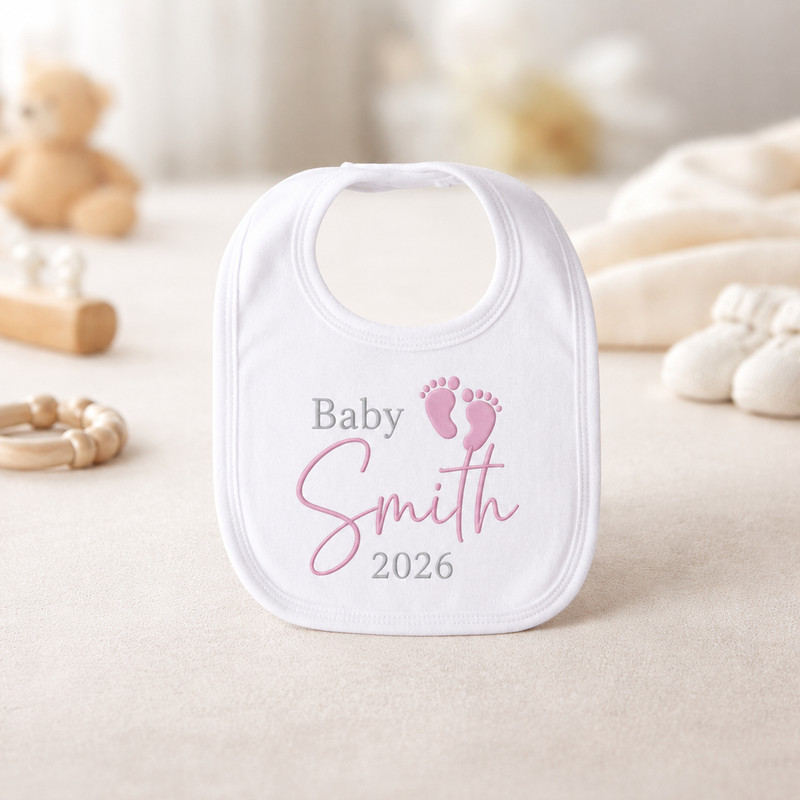 Personalised Baby Sleepsuit FEET Custom Baby Name Outfit Newborn Gift Baby gallery