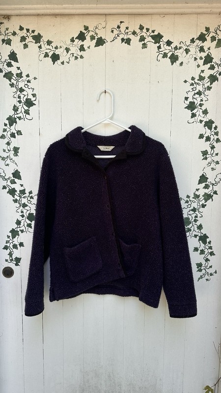 Y2K L.L.Bean Purple Button Front Jacket Collared Pockets Outdoor Long Sleeve M gallery