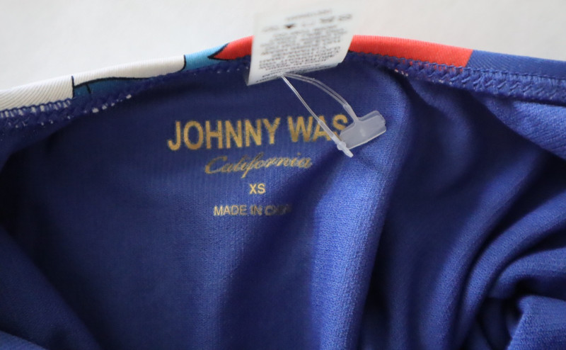 Johnny Was CSW8720 Women Sz XS Multi Marritt Belted Tank One-Piece Swimsuit $198 gallery