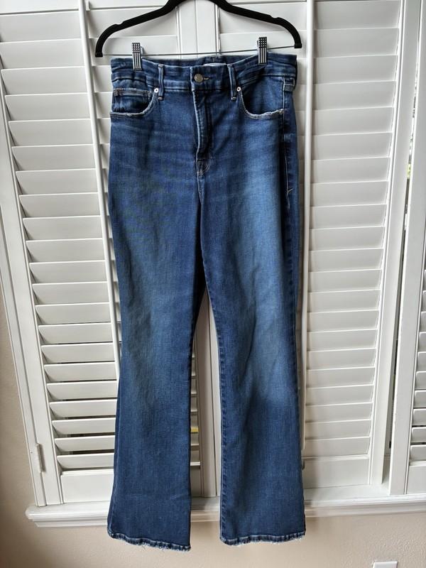 Good American Soft Tech Good Classic High-Rise Bootcut western Jeans Stretch 12 gallery