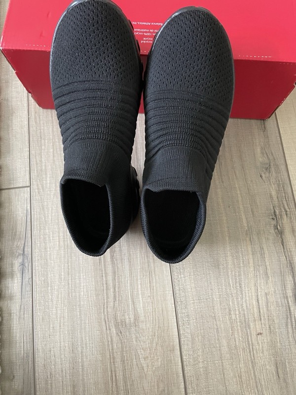 STQ Women’s Slip On Walking Shoes Black Non Slip Work Shoes Orthopedic Sneakers gallery