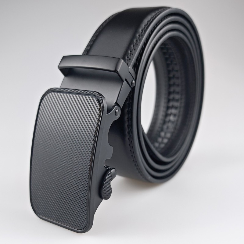 Microfiber Leather Mens Ratchet Belt Belts For Men Adjustable Automatic Buckle gallery
