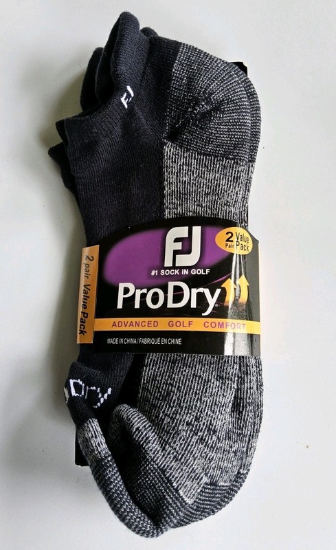 FootJoy Men’s ProDry Advanced Golf Comfort Socks Cushioned 2 Pairs Navy Sz 7-12