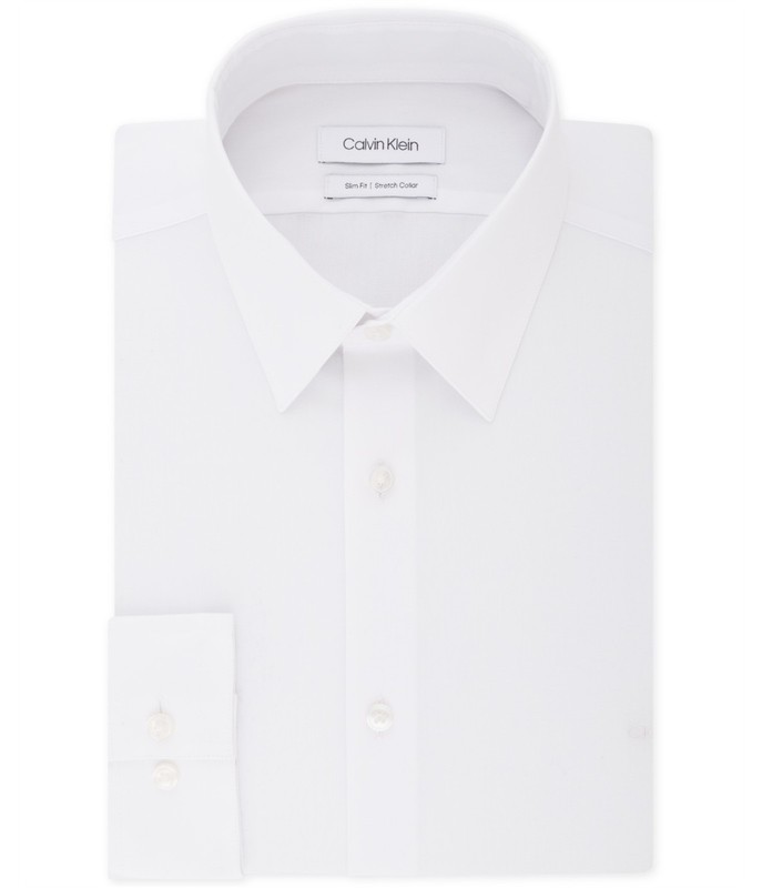 Calvin Klein Mens Stretch Collar Button Down Dress Shirt