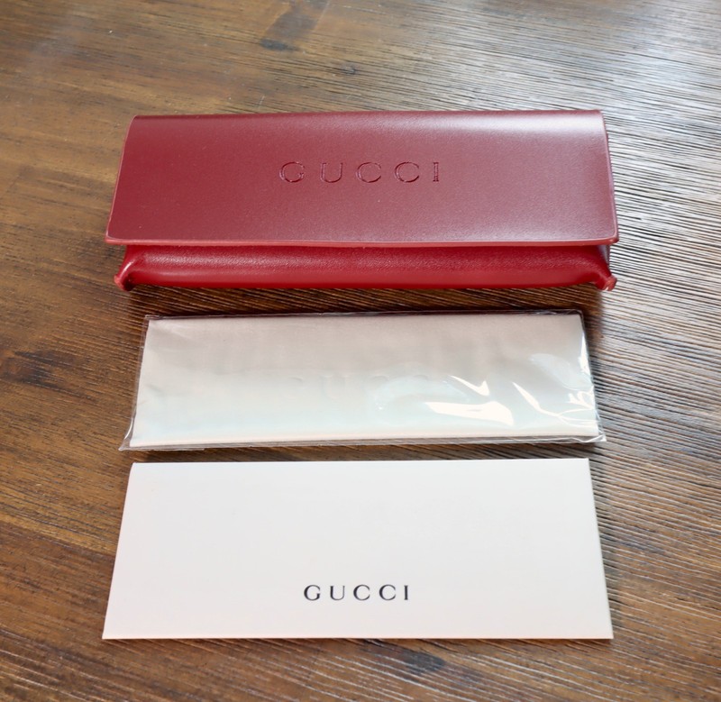 Gucci GG1808S 002 52mm Square Sunglasses in Gold/Green GG Pattern Lens gallery