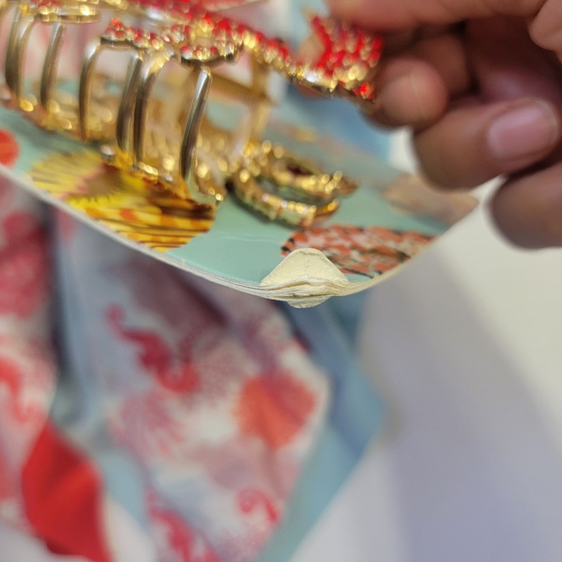 Piper K Coastal Scarf and Rhinestone CRAB Gold Hair Claw Clip Nautical SEA LIFE gallery