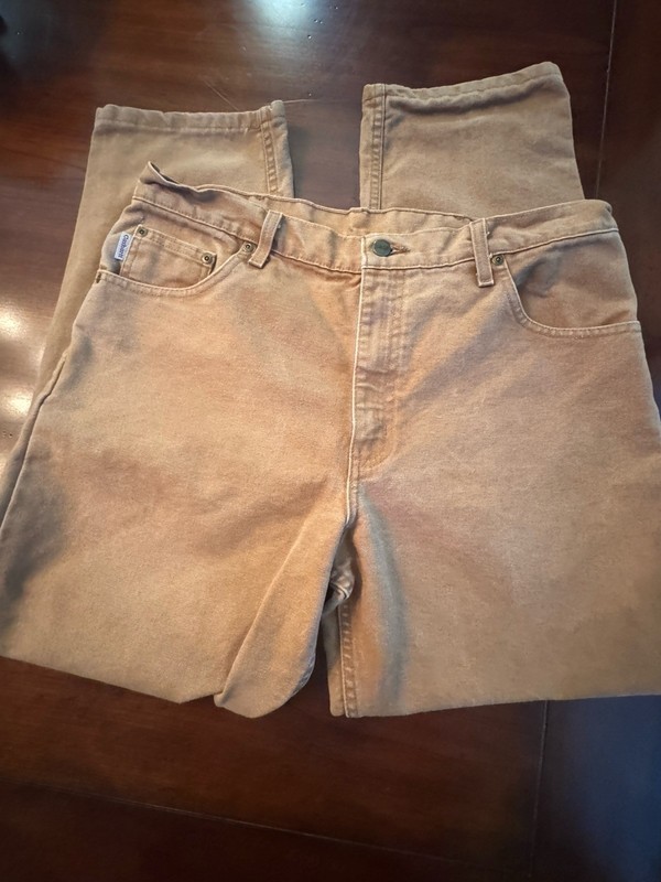 Carhartt B11 BRN Men’s Brown Tan Khaki Cotton Duck Canvas Work Pants 36×30