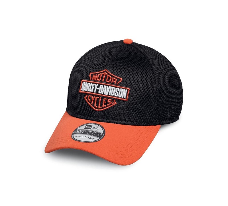 Harley-Davidson Stretch Fit Baseball Cap Colorblocked Logo, S/M – 99447-16VM