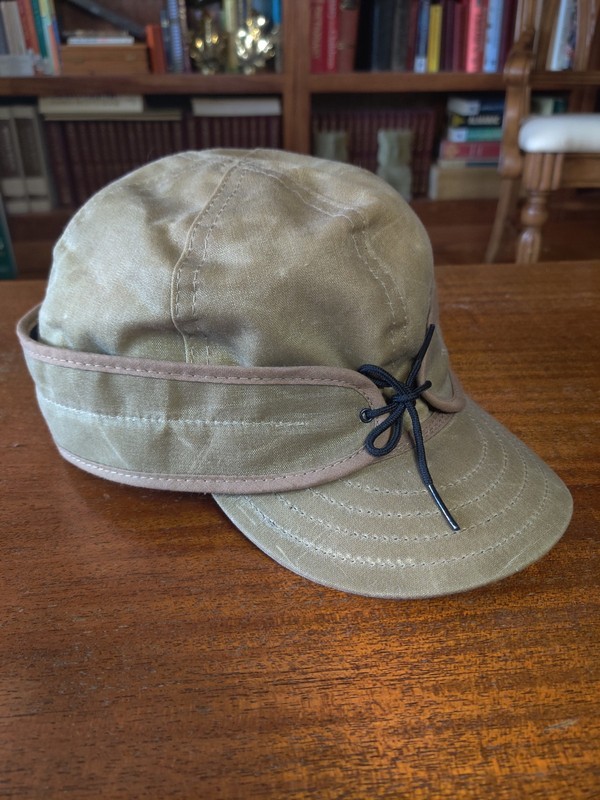 Stormy Kromer Trail Cap, Water-Repellent Waxed Cotton Ripstop – Stone – Size 8
