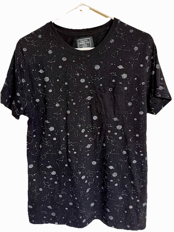 Creative Destruction Galaxy Constellation Pocket Tee Men’s Large