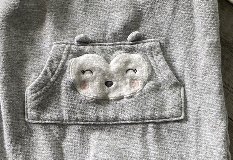 Carter’s Just One You 2-Piece Outfit Set Gray Fox Overalls & White Shirt 9M