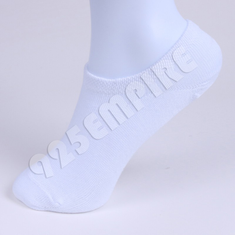 Men No Show Socks Black/White/Grey Mixed Liner Invisible Low Cut Size:9-11/10-12 gallery