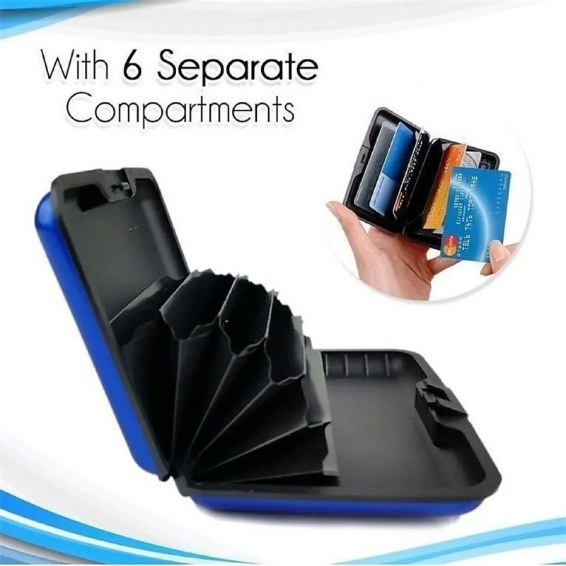 Aluminum Metal Wallet Business ID Credit Card Case Holder Anti RFID Scanning USA gallery
