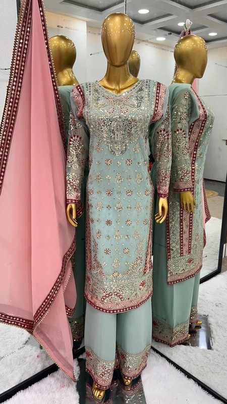 Women Dress Pakistani Salwar Kameez Readymade Suits Indian Wedding Party 3 Piece gallery