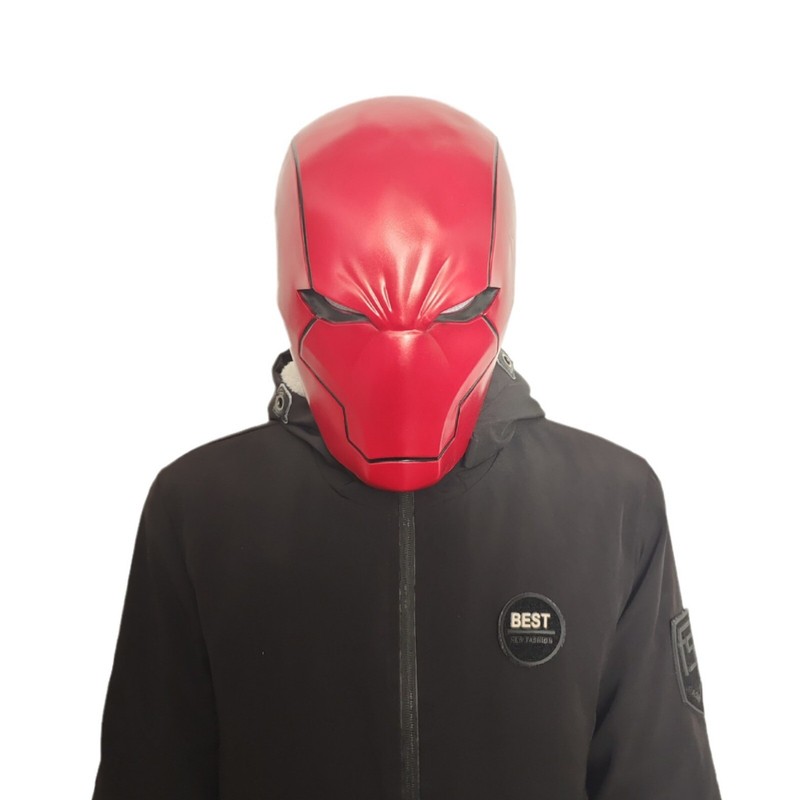 Cosplay Red Hood Jason Todd Helmet Full Head Superhero Halloween Mask Prop Latex gallery