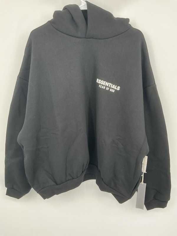NWT Fear of God Essentials Hoodie SS22 Stretch Limo Black – 100% Authentic M
