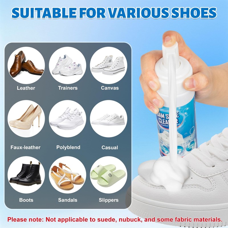 Jevvu Shoe Cleaner, Cleaner - 6.76 fl oz (2 Pack), 2 Pack Fl Oz gallery