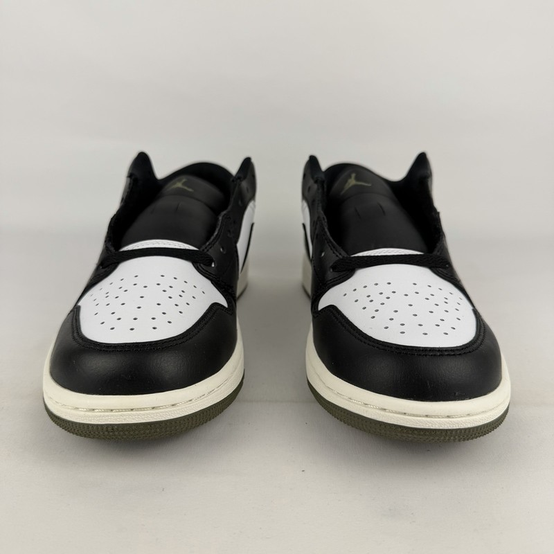 Jordan 1 Low Black Toe Medium Olive 553558 092 Men's Size 9 gallery