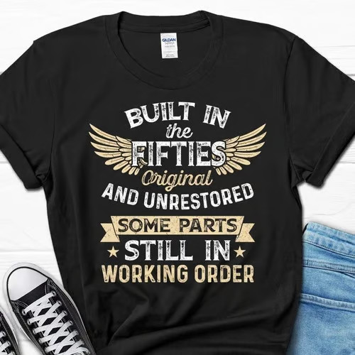 2026/Built In The Fifties Shirt, 70 Year Old Gift, 70th Birthday Men’s Shirt, 75