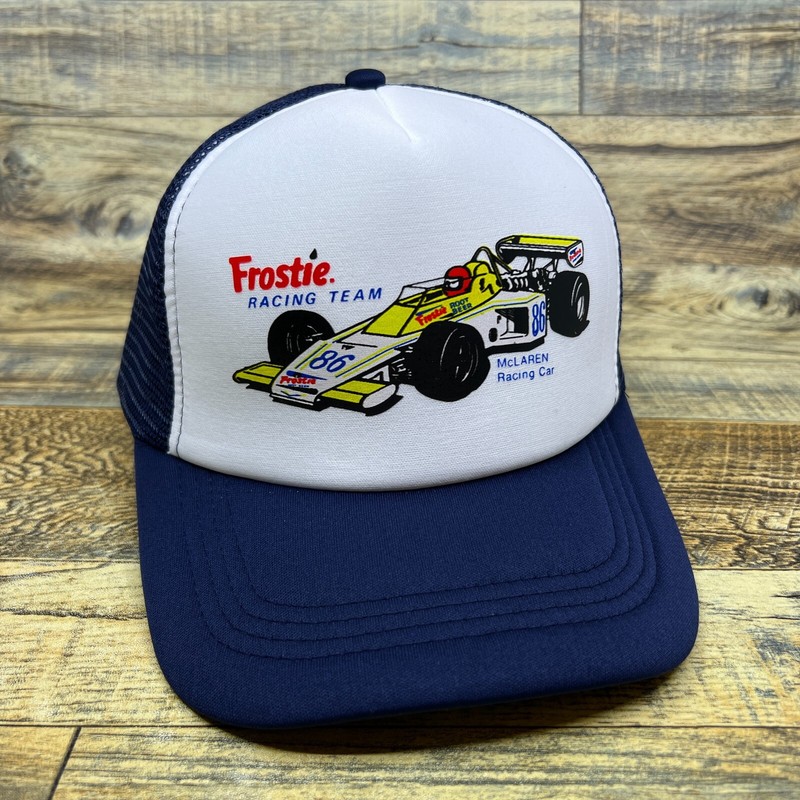 Frostie Racing Team Mens Trucker Hat Navy McLaren Nascar Motorsport Ball Cap