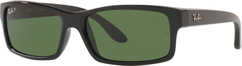 Ray Ban RB4151 601/2P Sunglasses Gloss Black Dark Green G15 POLARIZED-52-17-140