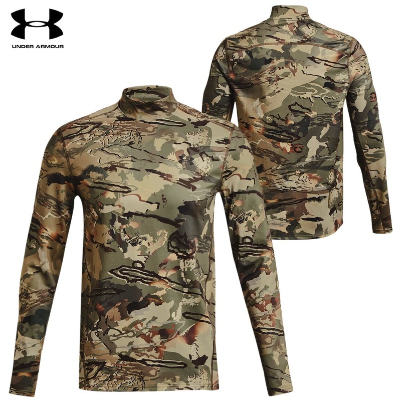 Under Armour ColdGear IR Mock Base Layer L/S (M)- Forest All Season/BLK