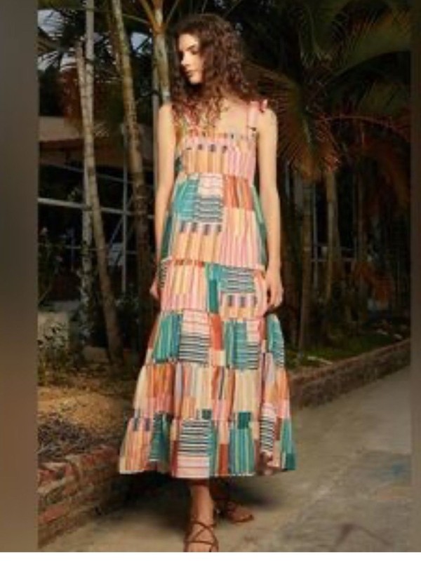 Alemais Sloane Tiered Organic Cotton Dress Size AUS 8= US 4