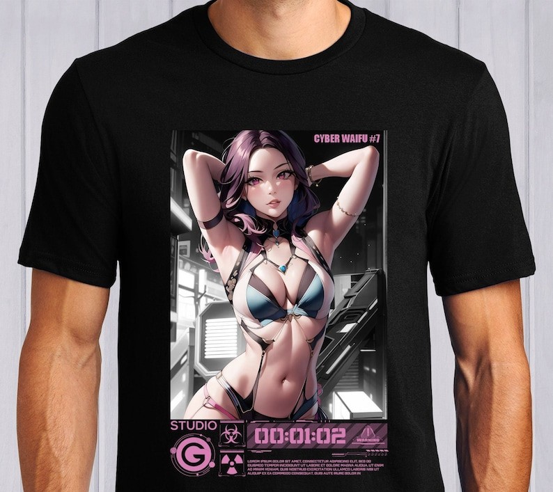 Waifu Anime Streetwear T-Shirt Unisex Otaku Graphic Tee