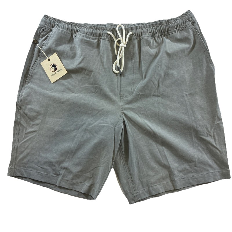 Duck Head Elastic Waist Limestone Gray Shorts Men’s L New