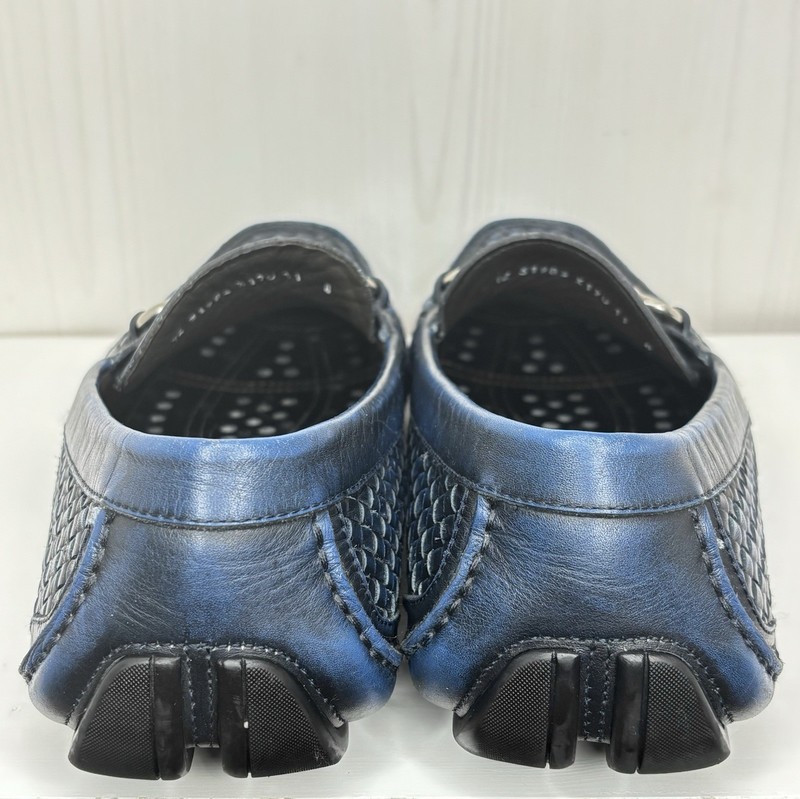 Ferragamo Parigi Dark Blue Gancini Bit Leather Driver/Loafer, 11D, No Insoles gallery