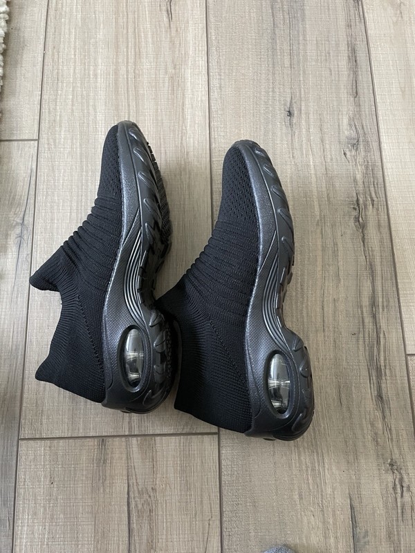 STQ Women’s Slip On Walking Shoes Black Non Slip Work Shoes Orthopedic Sneakers gallery